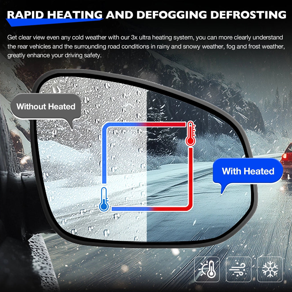 Heated Mirror Glass w/ Blind Spot for Toyota RAV4 Tacoma (2013–2024)
