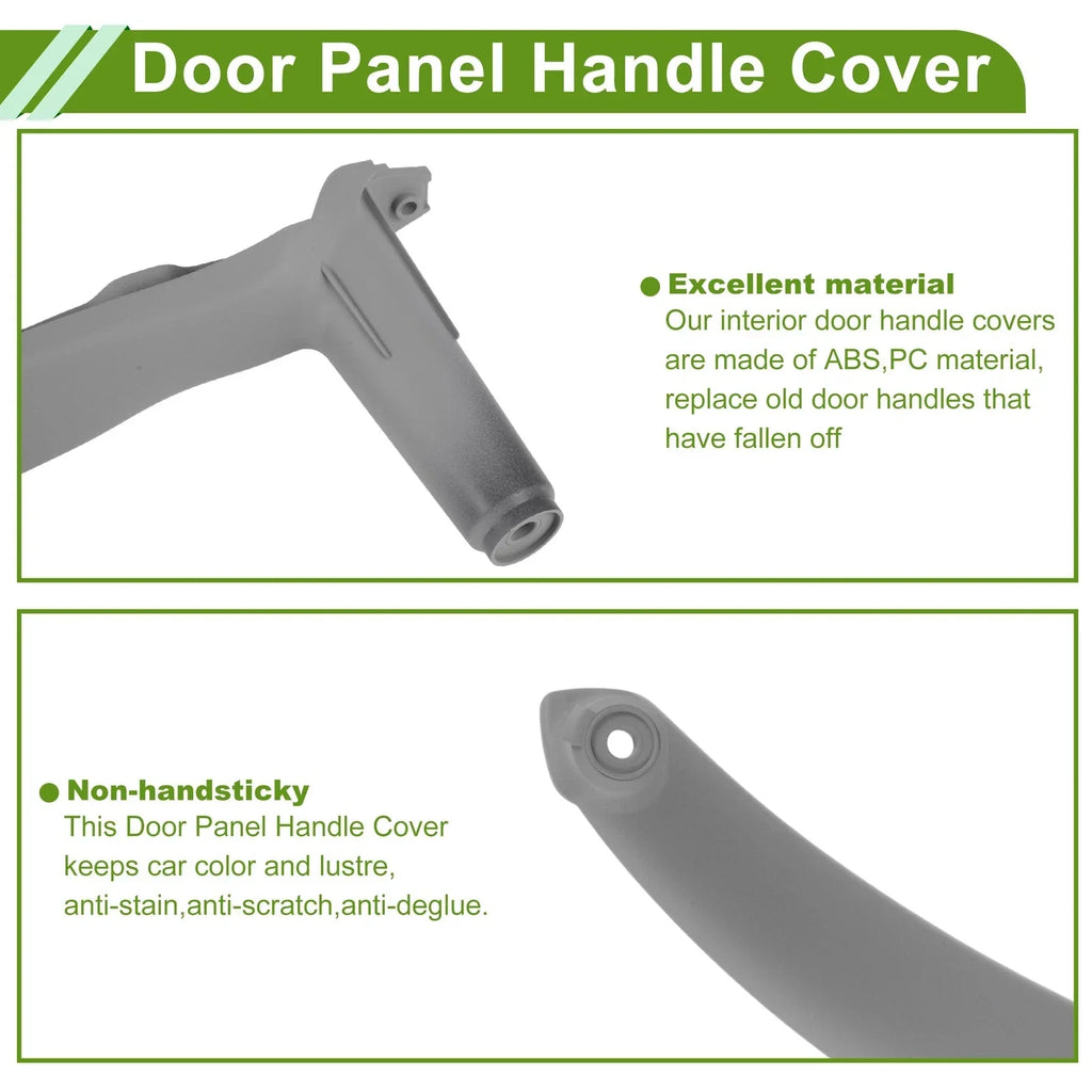 Door Panel Handle Pull Trim Cover for BMW X5 (2007-2013) Gray Black