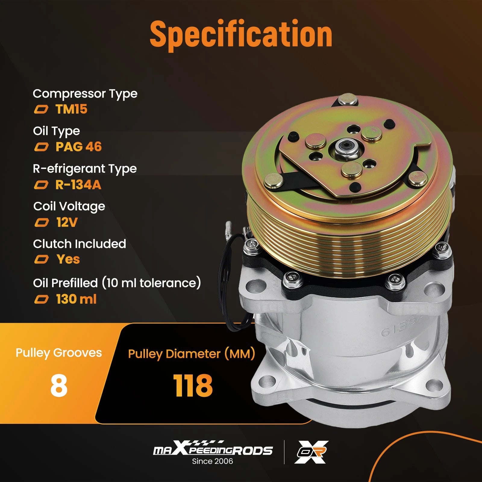 A/C Compressor for ThermoKing Tripac APU (2000-2023)