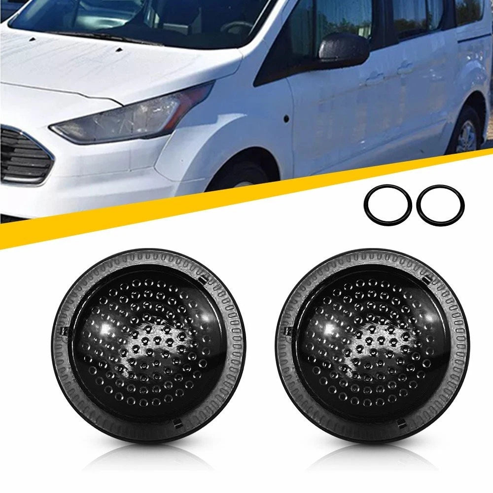 2X Clear Side Fender Marker Repeater Lights for Ford Transit Connect (2010–2021)