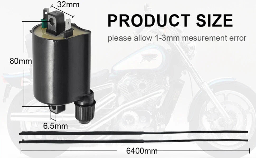 2 x Ignition Coils + Caps for Shadow Spirit 750 (2001-2009)