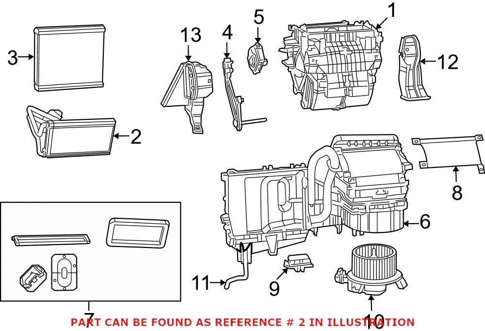 OEM Front HVAC Heater Core for Dodge Journey L4 V6 (2009–2020)
