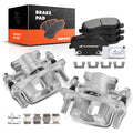 Pair Rear Brake Calipers & Ceramic Brake Pads for Dodge Avenger (2008–2014)