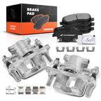 Pair Rear Brake Calipers & Ceramic Brake Pads for Dodge Avenger (2008–2014)