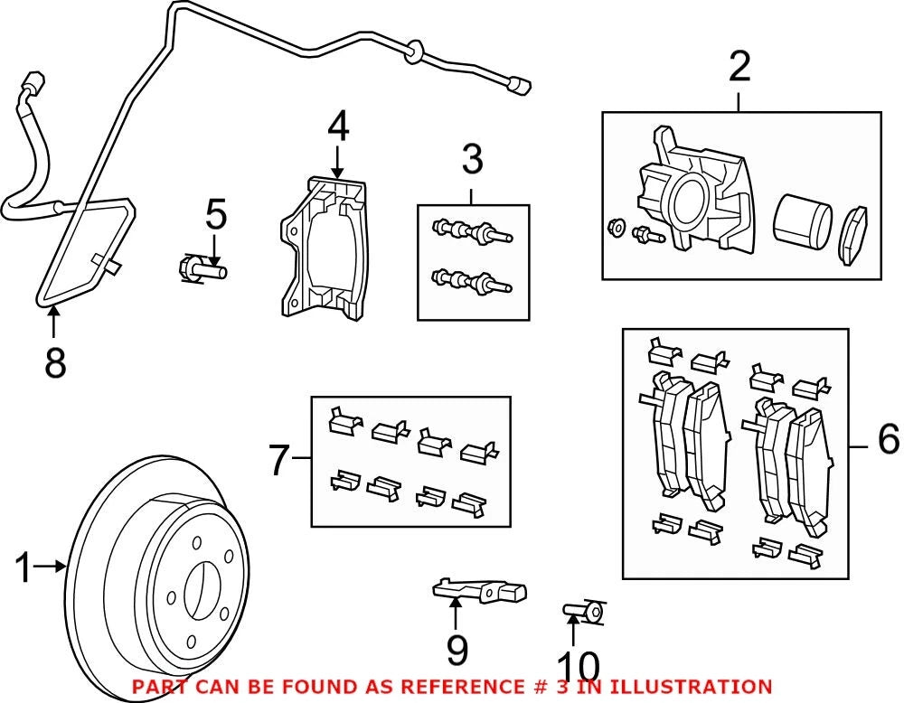 Rear Disc Brake Caliper Pin Kit for Chrysler Dodge Jeep Ram (OEM)