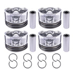 Set of 4 Pistons and Rings for Toyota 4Runner Tacoma T100 2.7L (1995–2004)