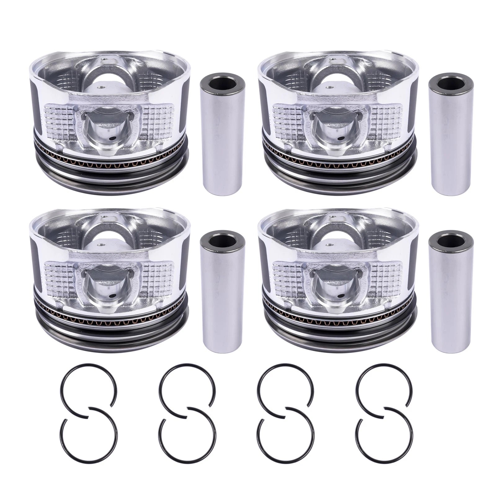 Set of 4 Pistons and Rings for Toyota 4Runner Tacoma T100 2.7L (1995–2004)