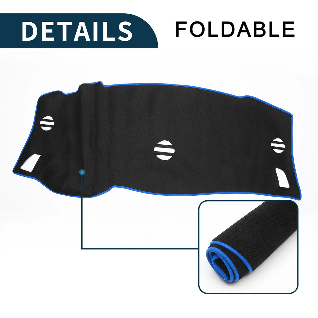 Dashboard Dash Cover Mat for Nissan Elgrand E52 (2010–2024) Black Blue Set of 1