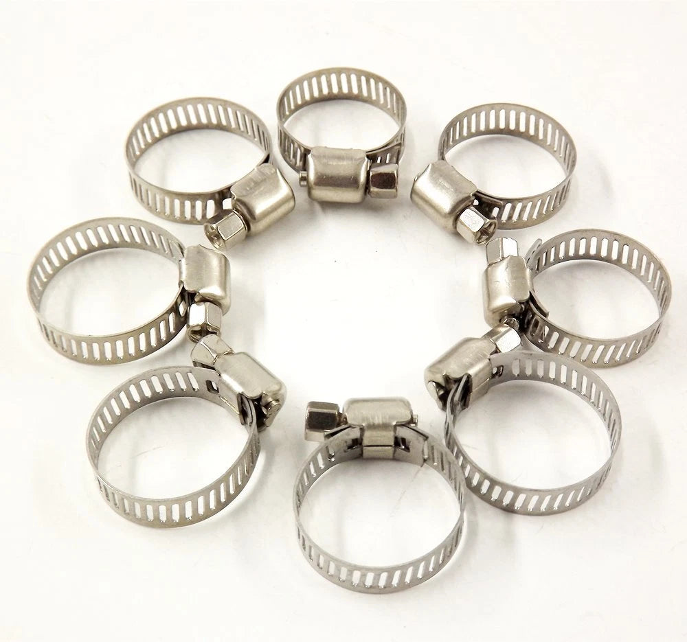 50pcs Adjustable Stainless Steel Drive Hose Clamps for Fuel Line
