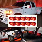 10Pcs LED Side Clearance Marker Light for Universal Trucks (12V)