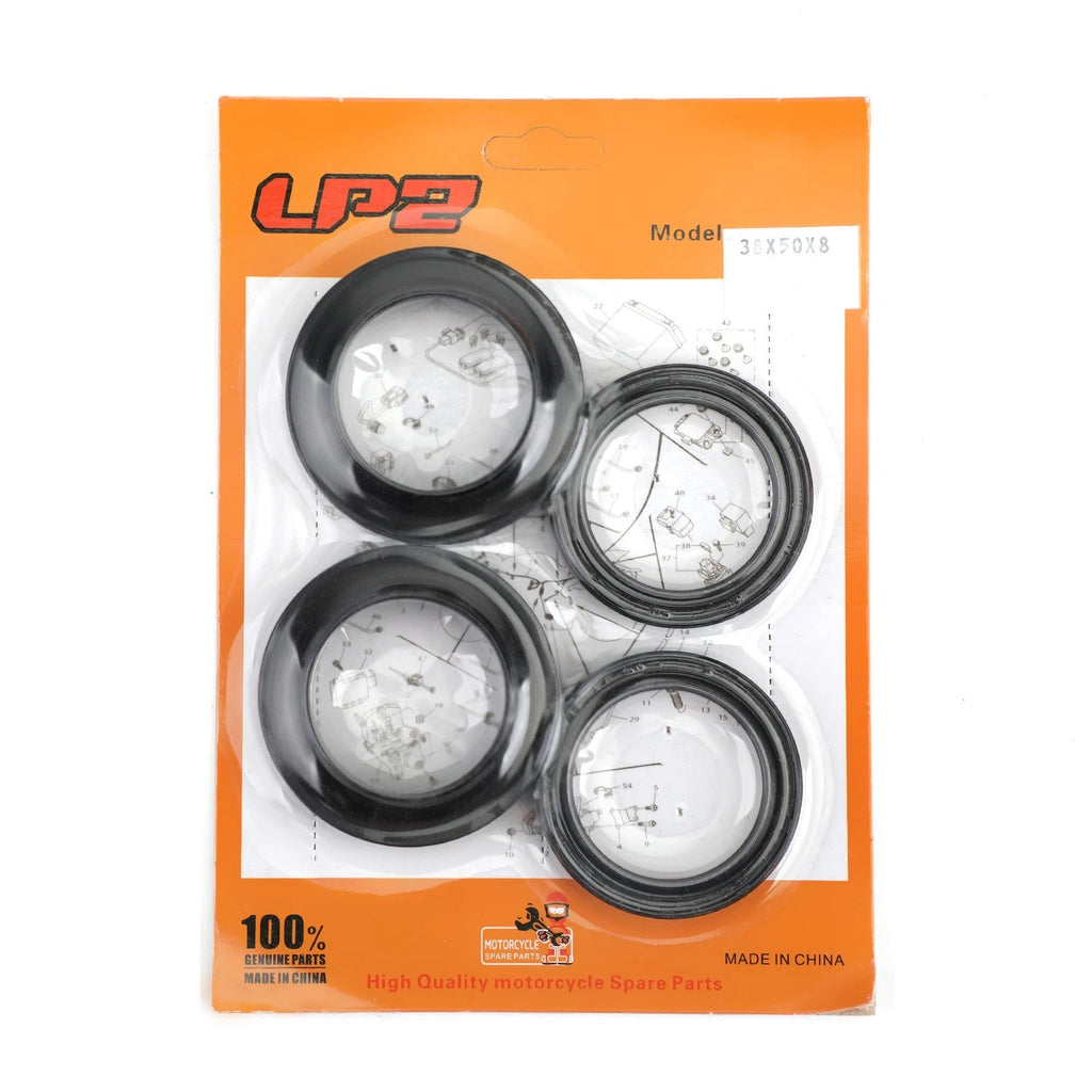 Fork Oil Dust Seal Kit for Kawasaki GPX GPZ ZN KZ (1980–1990) 92049-1178, 92093-1162