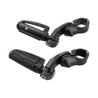 Matte Black 32mm Short Angled Highway Bar Engine Guard Pegs Mounts Footpegs