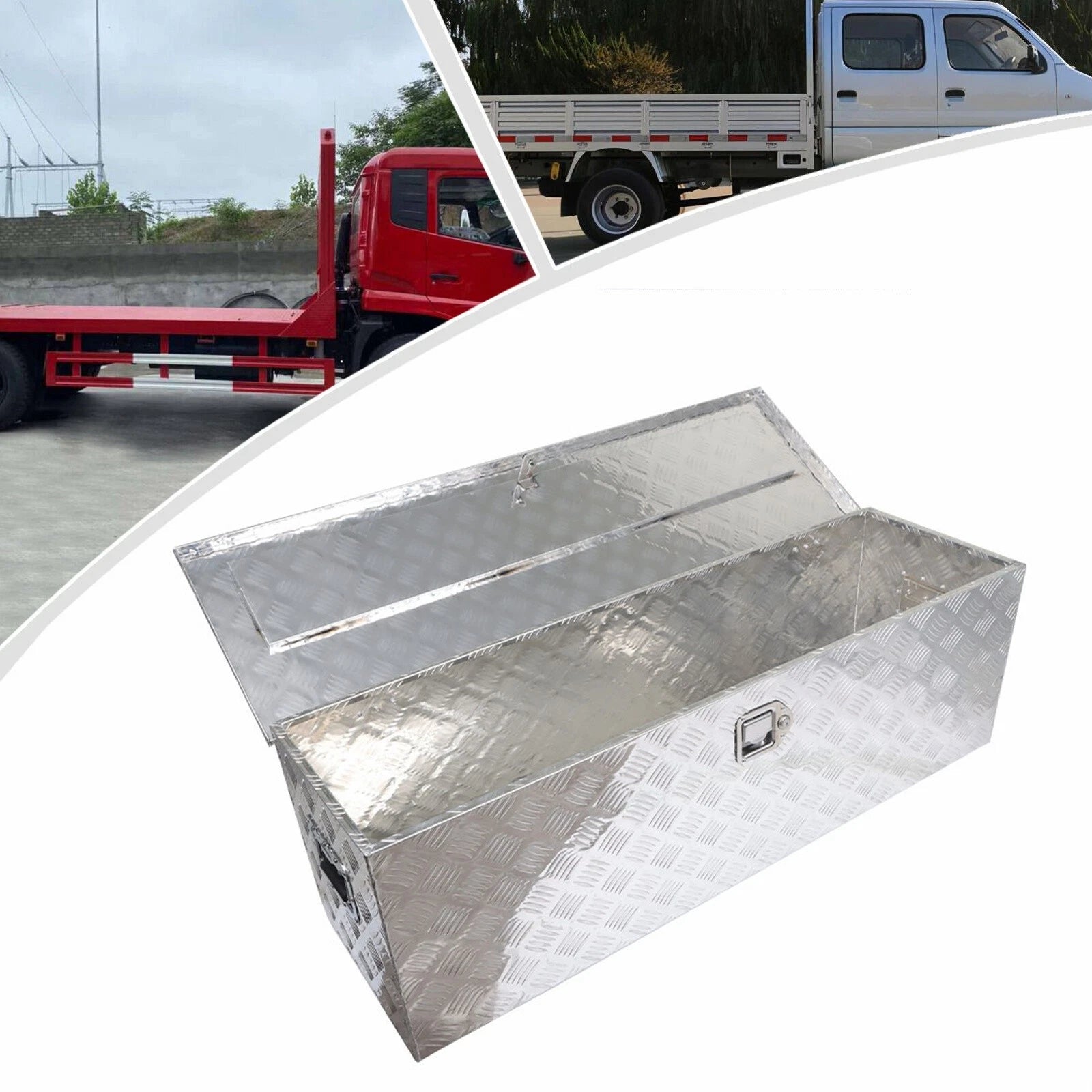 5 Bar Tread Aluminum Tool Box for Trailer Under Body (49" x 15" x 15")