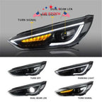 Pair LED Headlights for Ford Focus (2015-2017) Halo Projector