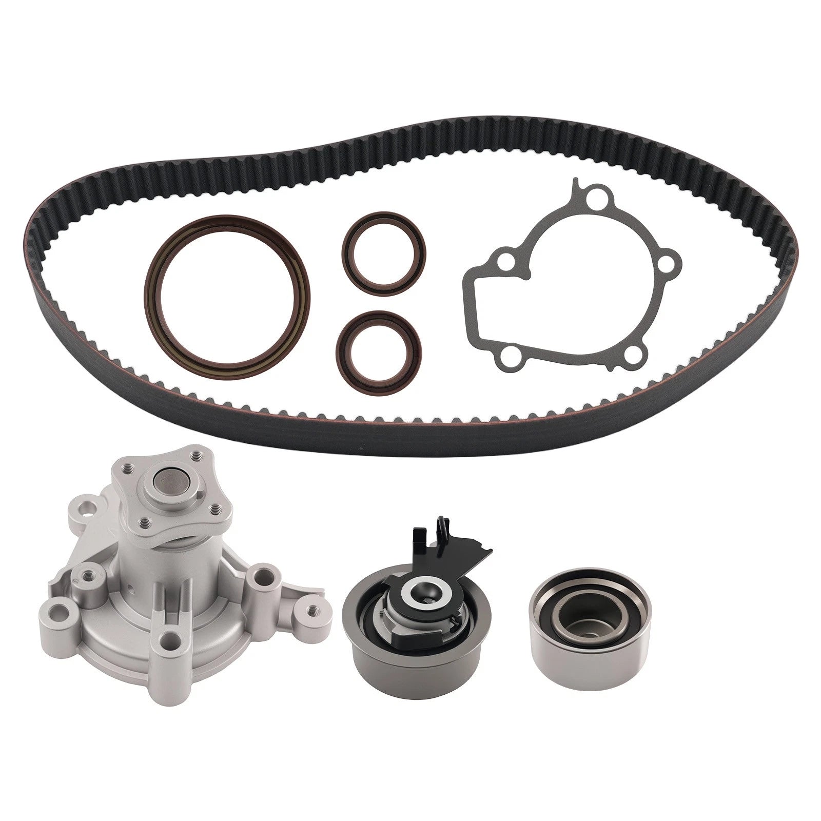 Timing Belt Water Pump Kit for Hyundai Elantra Tucson Kia Soul Spectra5 (2.0L) (2006–2012)