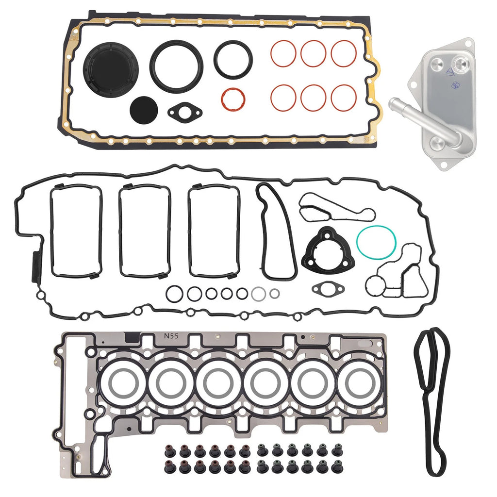 Engine Gasket Kit w/ Oil Cooler for BMW 535i F10 N55 (2010–2016)