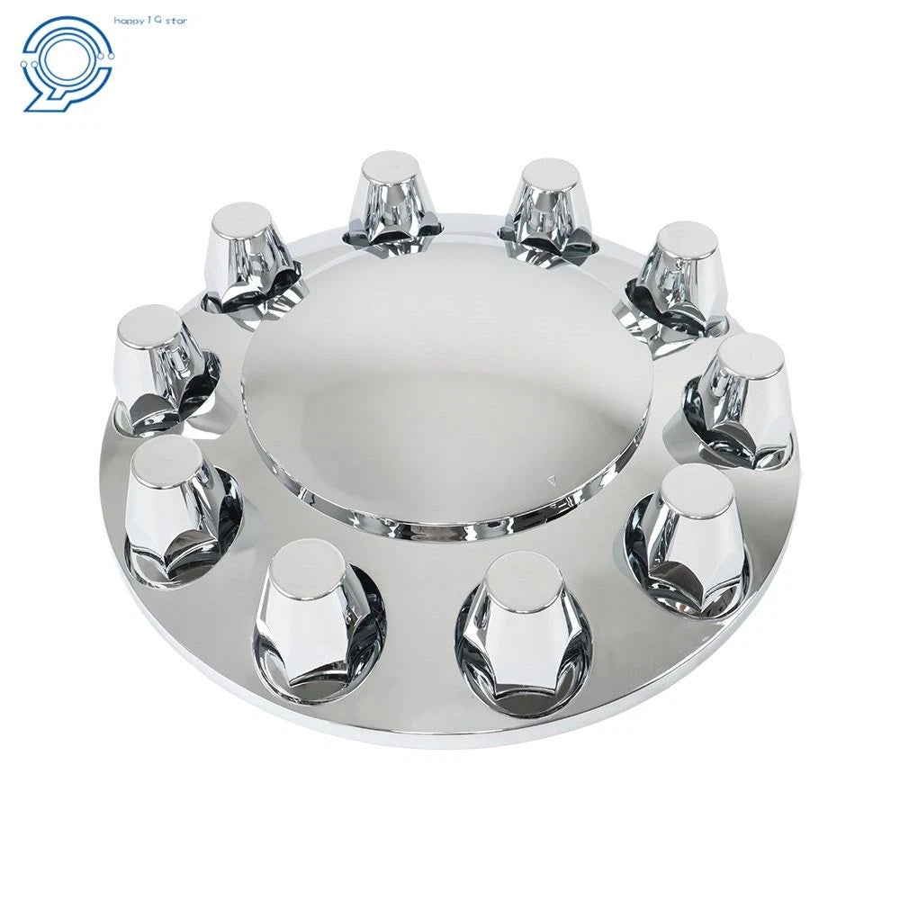 Set of 2 Chrome Wheel Center Caps for Front Axle