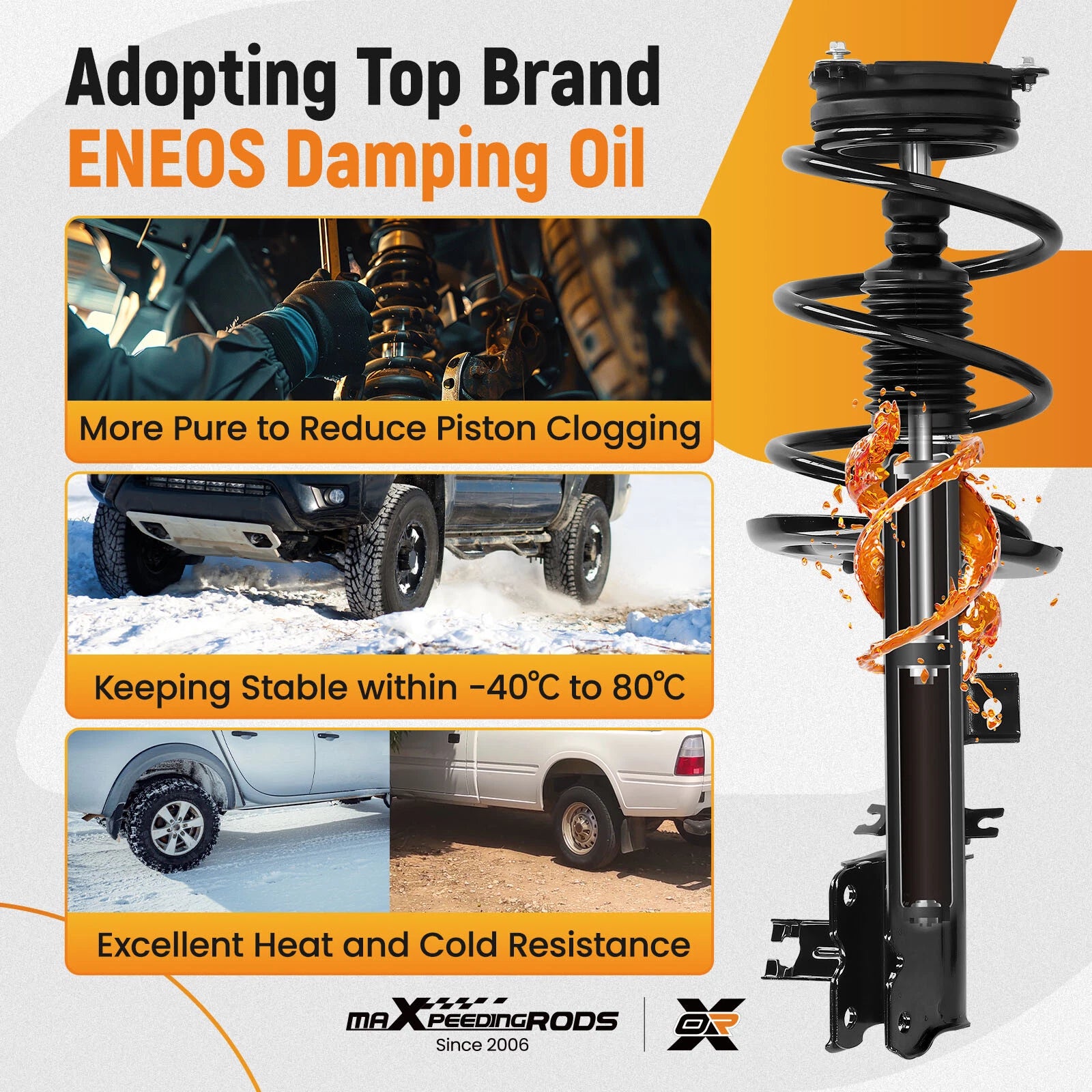 2X Front Complete Struts w/ Coil Springs for Nissan Murano (2009–2014)