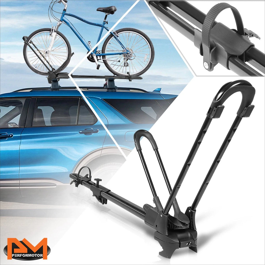 Heavy Duty Iron Roof Top Bike Rack for Universal Fit (Wheel-On)
