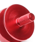 Set of 4 Aluminum Red Spiky Bumper Quick Release Fastener Lid Kit