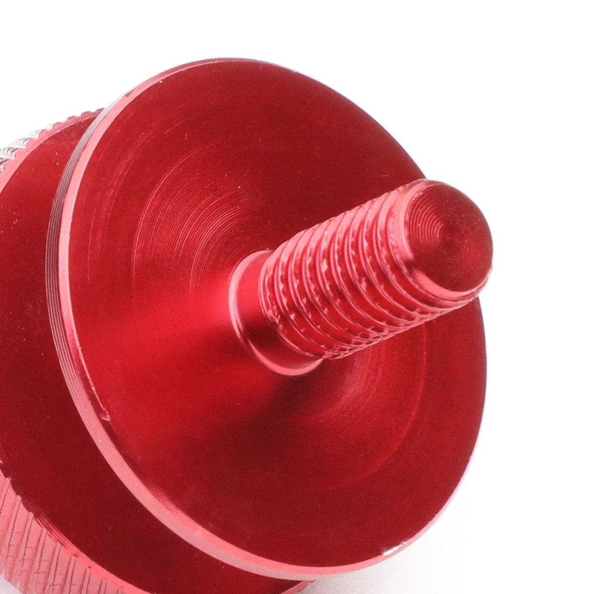 Set of 4 Aluminum Red Spiky Bumper Quick Release Fastener Lid Kit