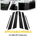 Set of 4 Window Pillar Post Covers for Honda Civic Sedan (2006–2011) Carbon H