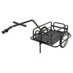 180LBS Universal Black Steel Bike Frame Cargo Trailer with Hitch