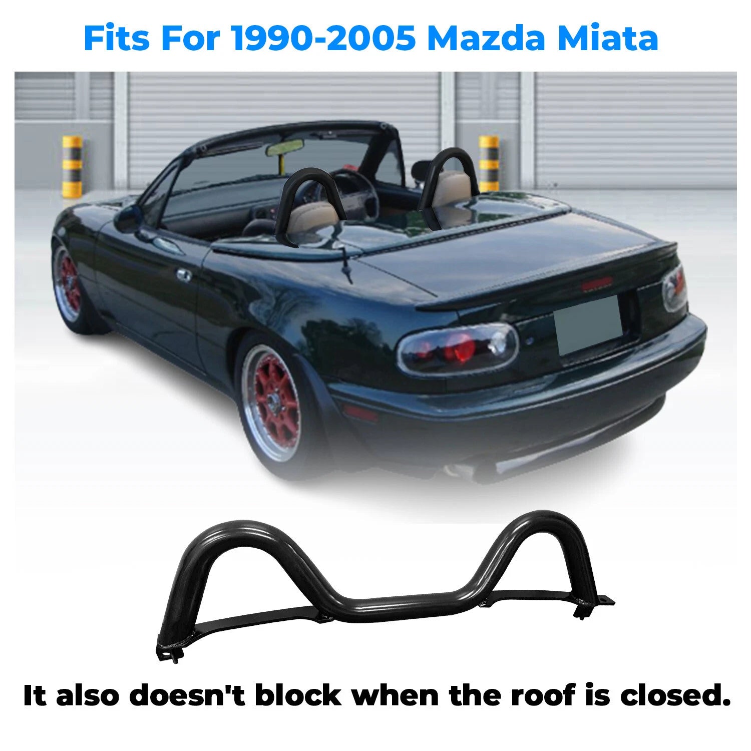 Stainless Steel Polishing Euro Style Roll Bar for Mazda Miata MX5 (1990–2005)