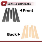 6 Pcs Door Pillar Window Trim for Mercedes S-Class  Carbon Fiber