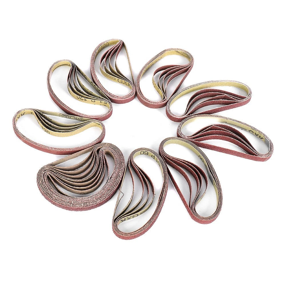 50pcs Set of 330x10mm Sanding Belts Aluminium Oxide