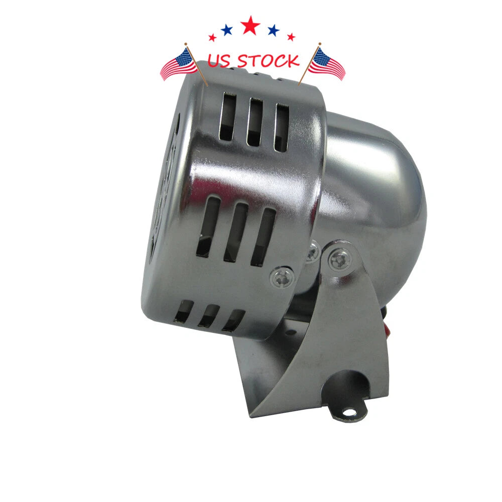 12V Electric Air Raid Horn for Car Truck Motorcycle (Chrome)