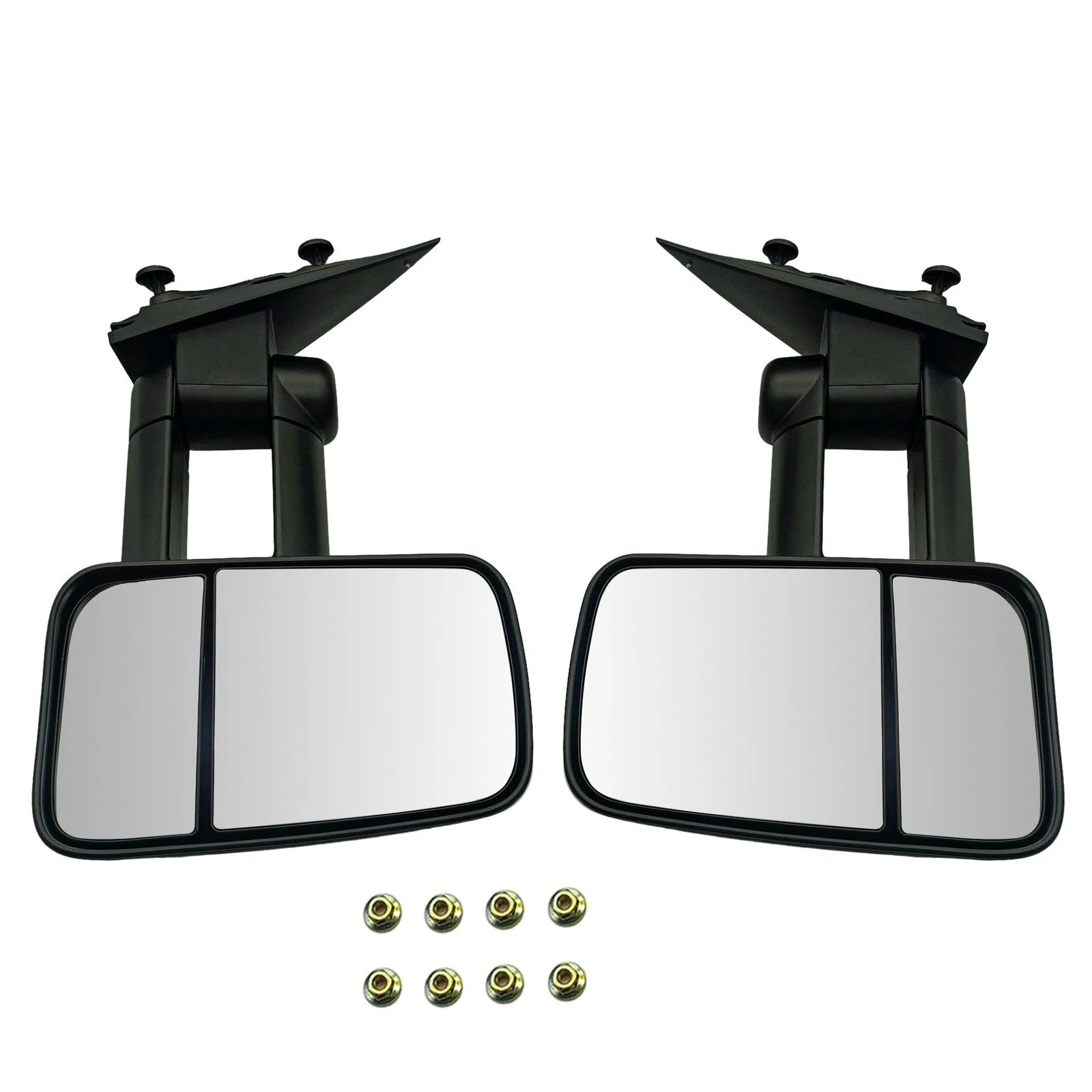 Pair Manual Towing Mirrors for Chevrolet Silverado Sierra 1500 2500 3500HD (2014–2023)