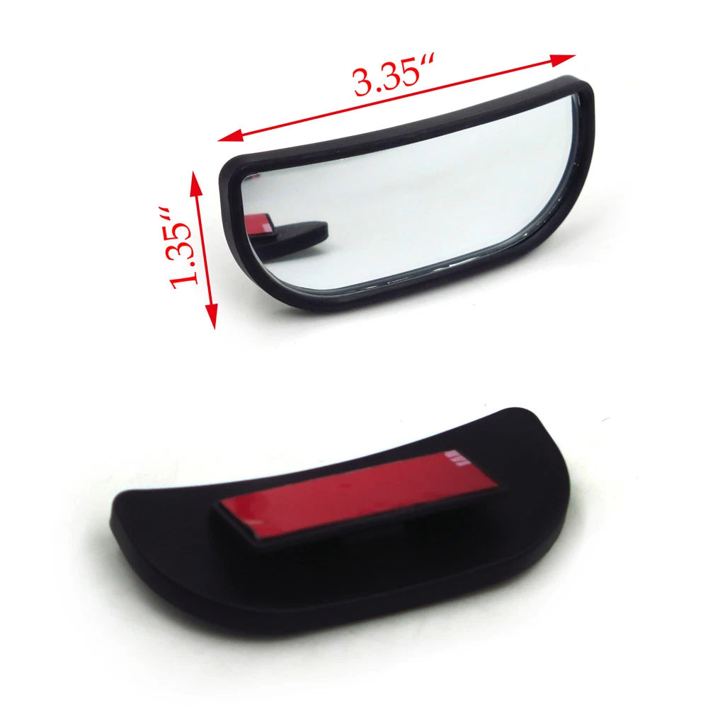 2X Adjustable Stick On Rear View Auxiliary Blind Spot Mirror Wide Angle for Car
