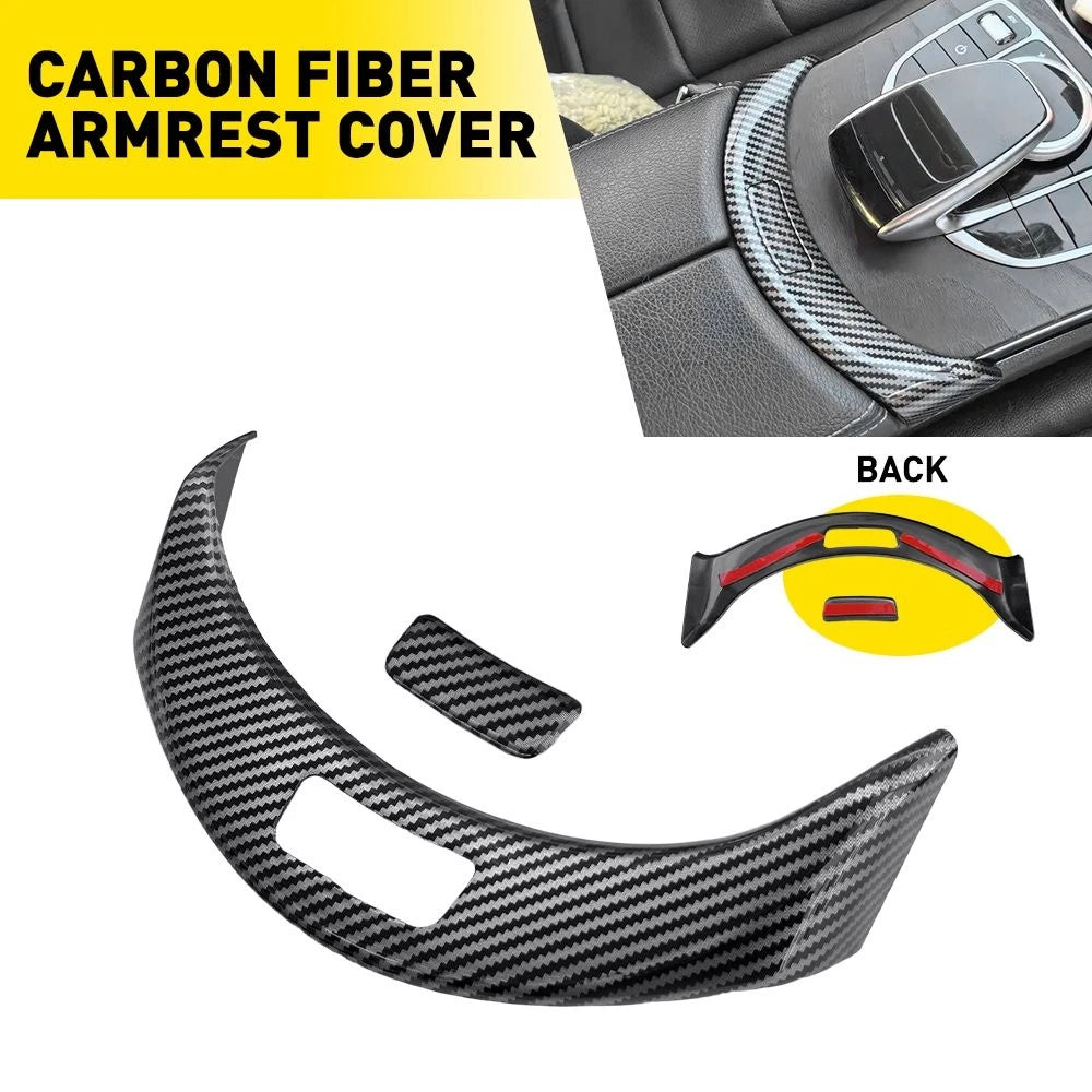 Console Armrest Box Cover Trim for Mercedes Benz C-Class C300 (2015–2020)