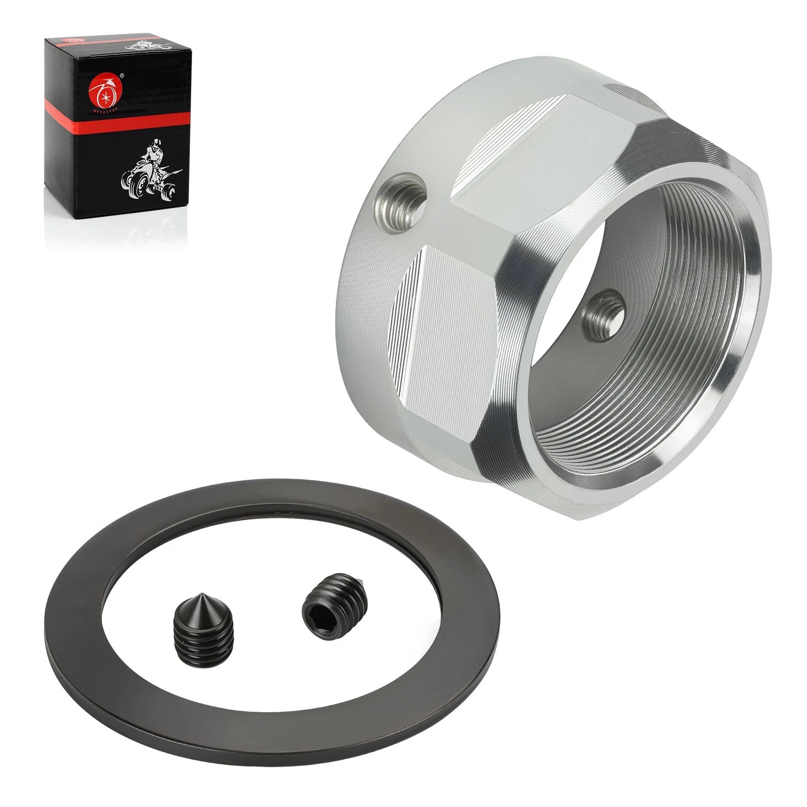 Rear Axle Lock Nut & Washer Set for Yamaha YFZ450 (2004–2013) Raptor 700 (2006–2022)