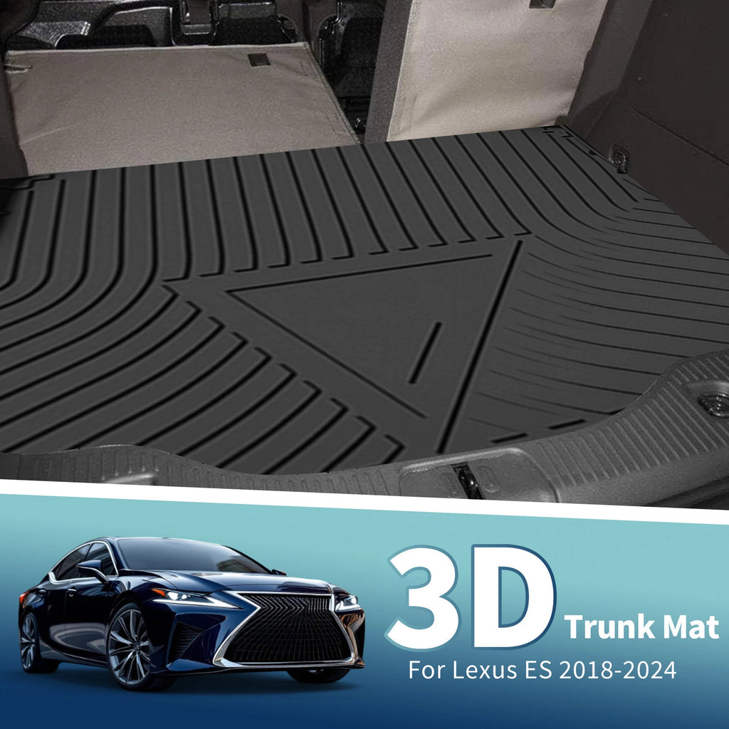 Flat Face Cargo Liner Rear Trunk Mat for Lexus ES (2018–2024) TPE 1 Pc