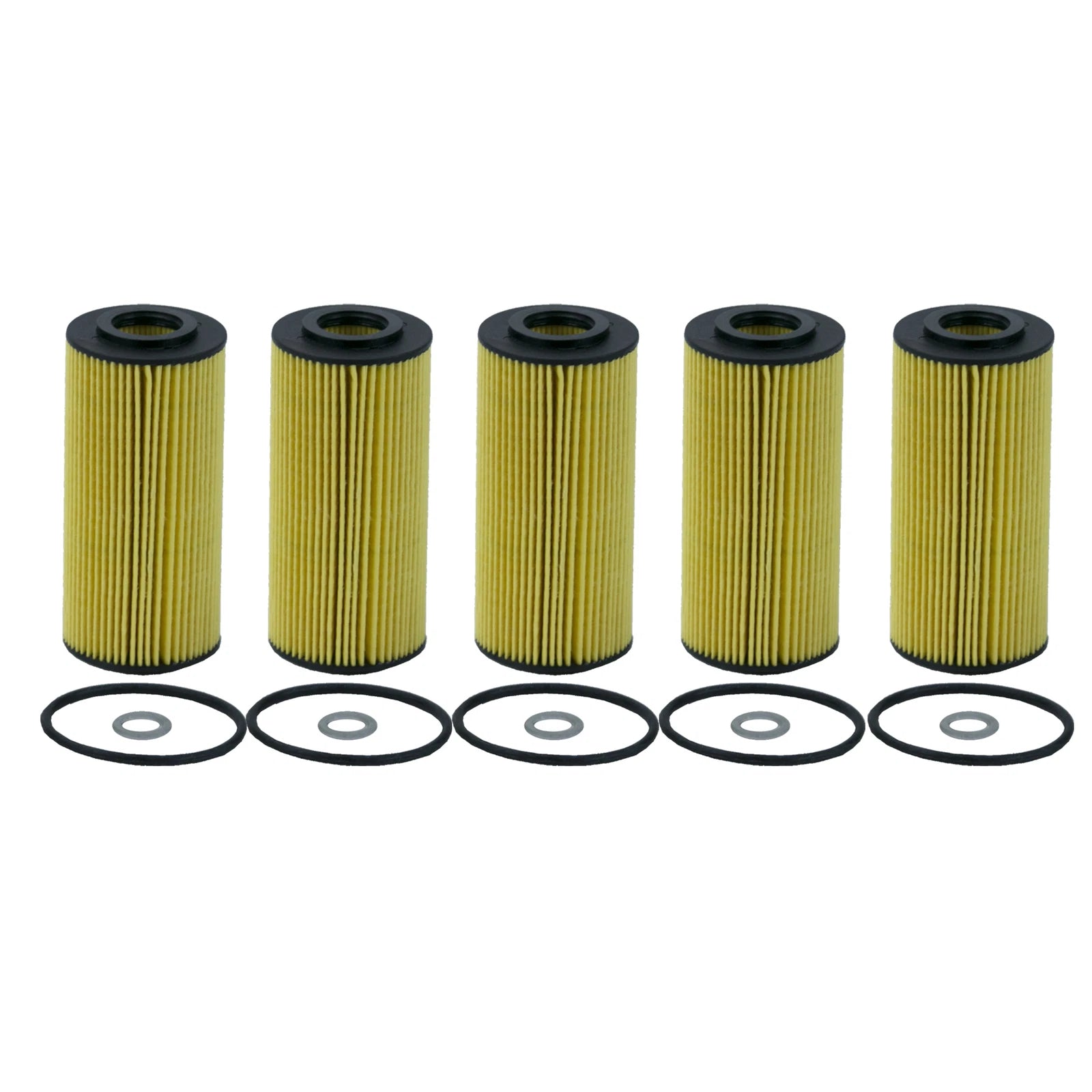 Set of 5 Engine Oil Filters for Wix (Cartridge Lube Metal Free)