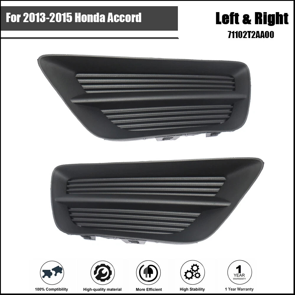 Set of 2 Front Fog Light Covers for Honda Accord (2013â2015)