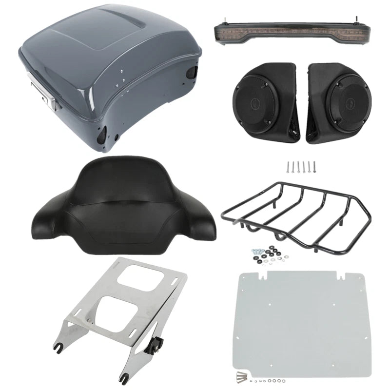 Gunship Gray King Trunk for Harley CVO Electra Glide (2014–Present)