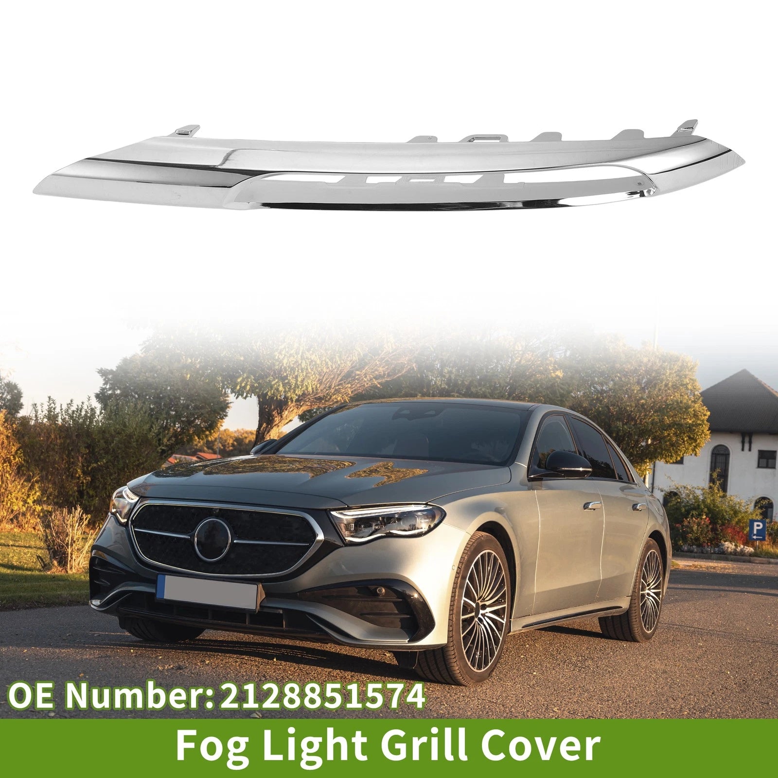 1pc Fog Light Grill for Mercedes-Benz E-Class (2009–2012) No. 2128851574