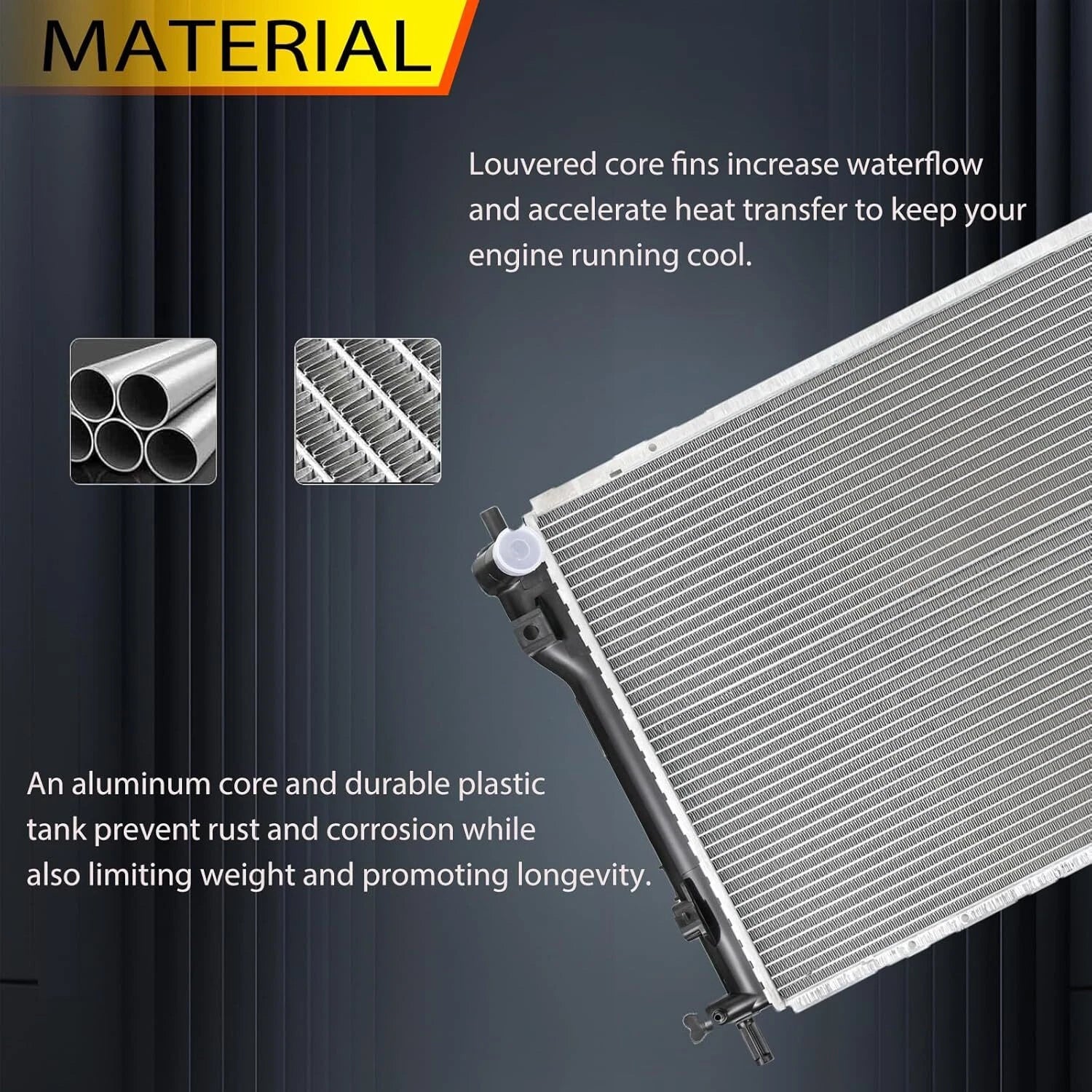 34'' Radiator for Chevy Silverado Suburban Tahoe GMC Sierra 1500 Yukon (2007–2014) 15841571