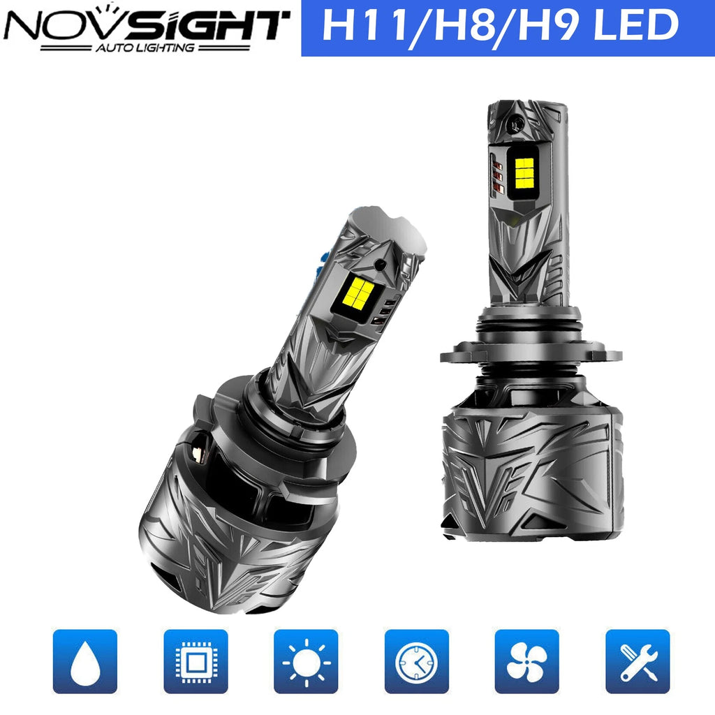 2X H11 H8 H9 LED Headlight Bulbs 60000LM 240W for NOVSIGHT