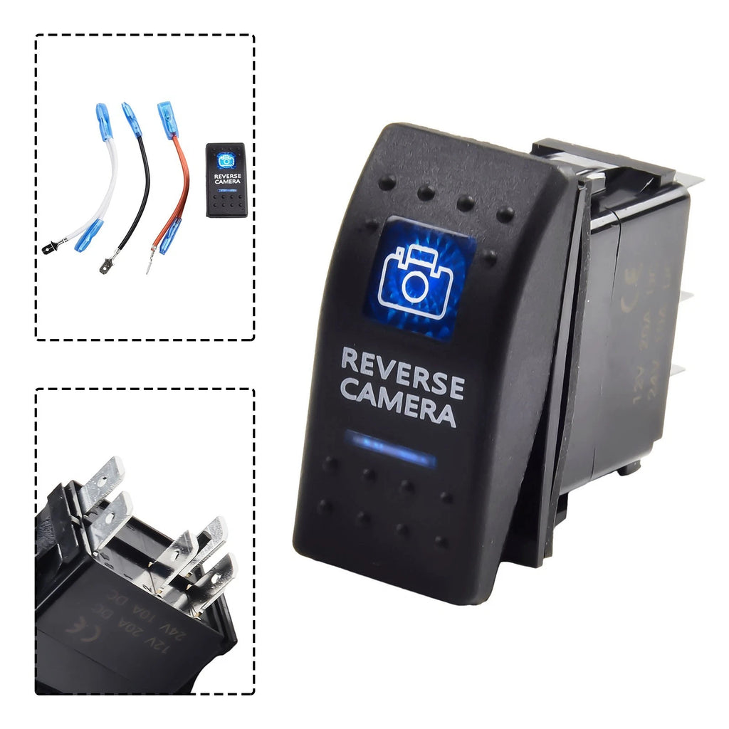 Blue LED Rocker Switch for Car Boat Truck (Compatible with )