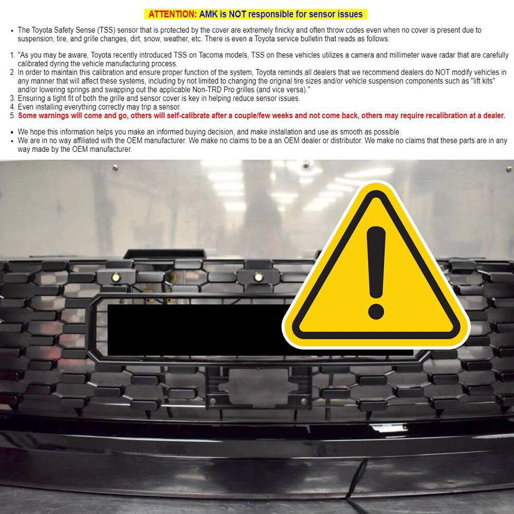 Grille Garnish Radiator Sensor Cover for Toyota Tundra (2018–2019)