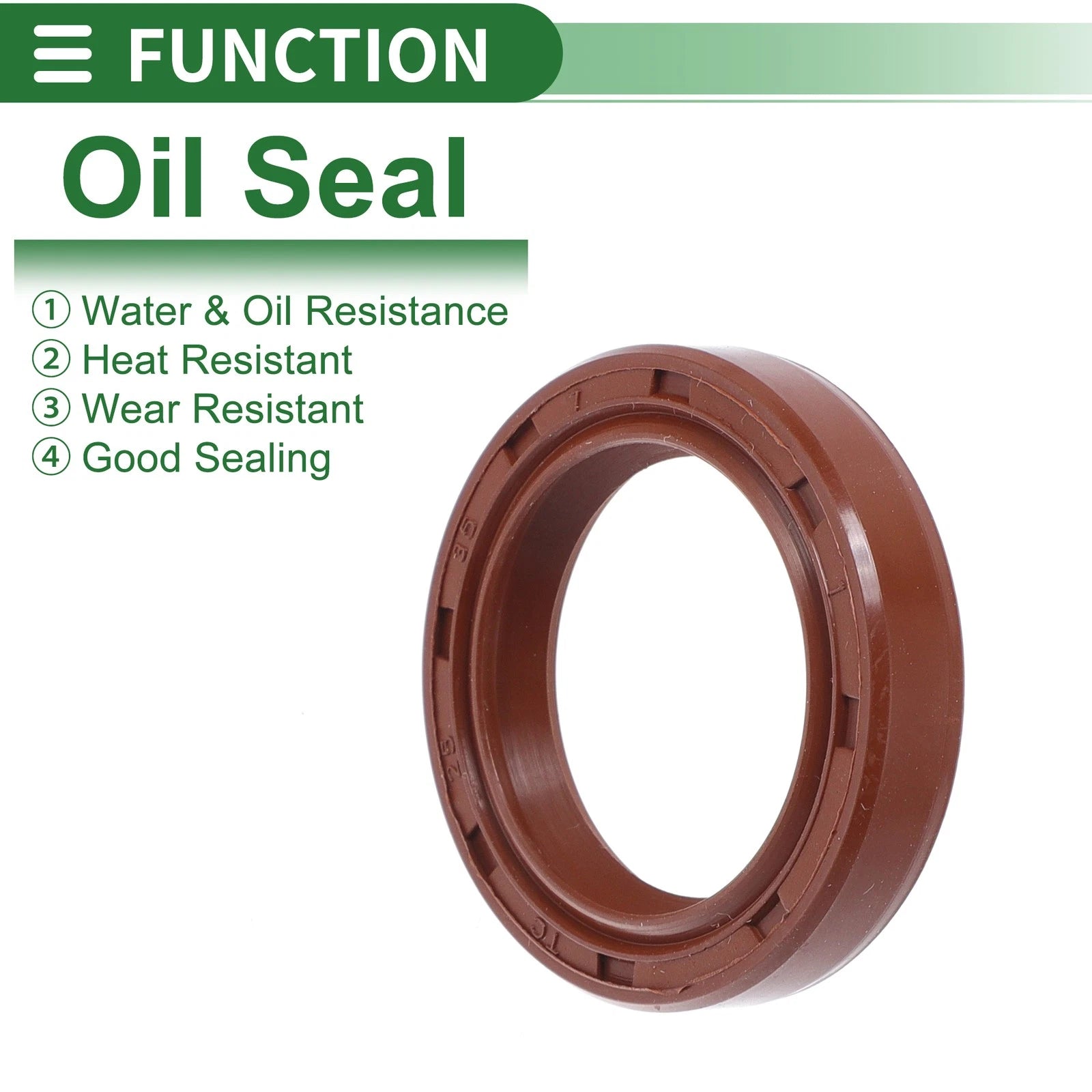 Set of 5 Oil Seal Rotary Shaft Seal FKM Rubber 25x35x7mm