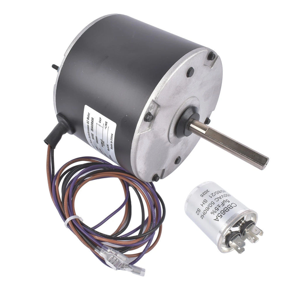 Condenser Fan Motor 1/4 HP 3-Leads 825 RPM for