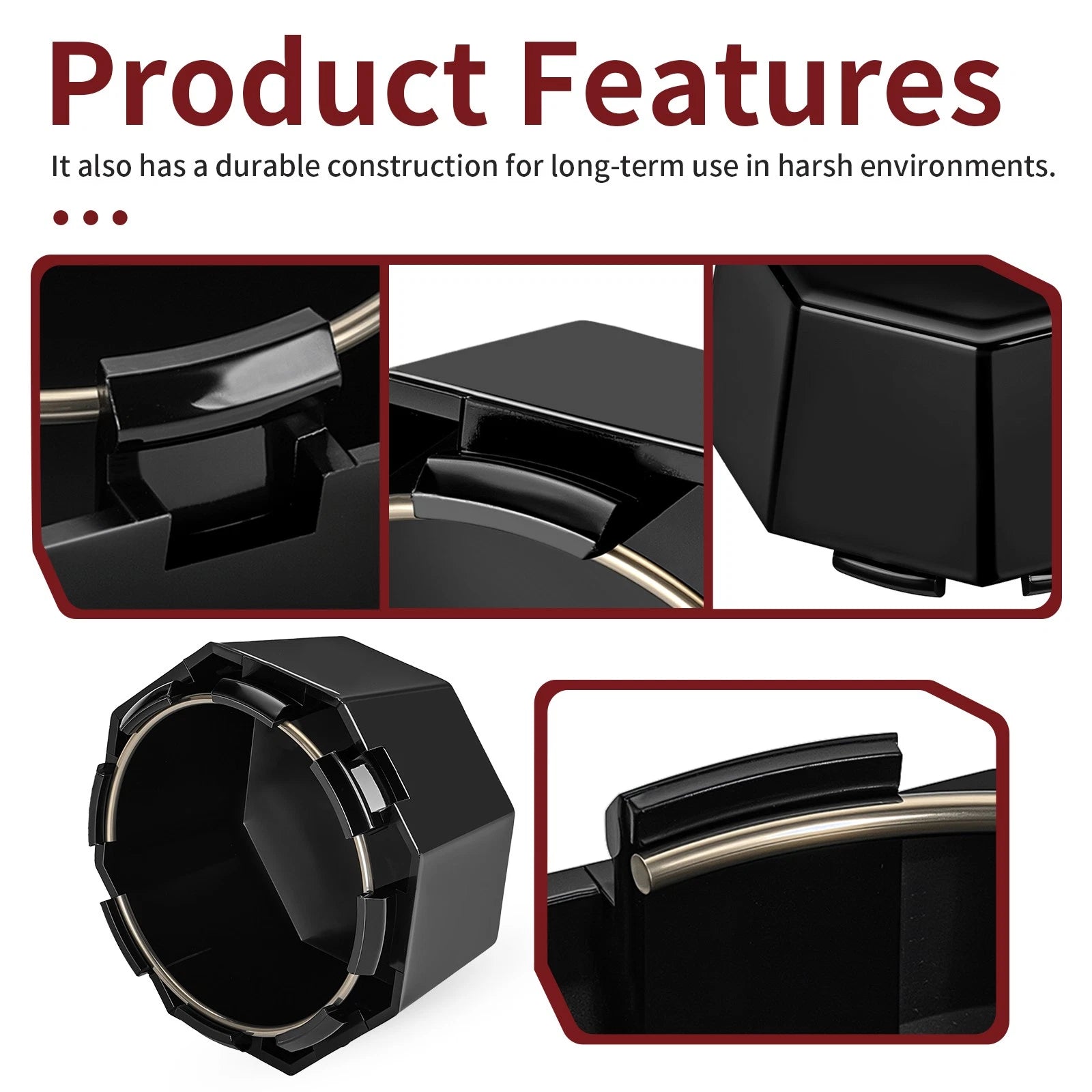 Matte Black Hub Cap Cover x2 for Polaris Sportsman 570 Touring (2020–2023)