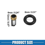 Set of 8 Fuel Injector O Rings Seals with Micro Filters for Dodge Ram 1500 