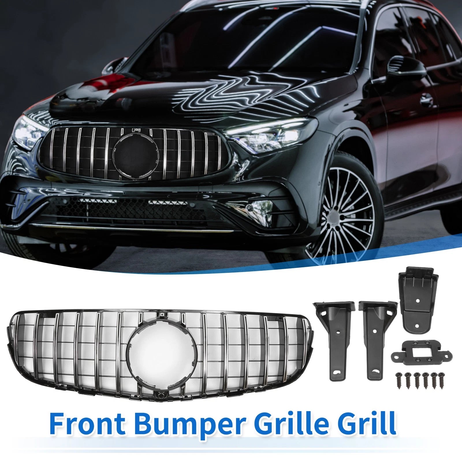 Front Upper Bumper Grille for Mercedes-Benz GLC250 (2016–2020)