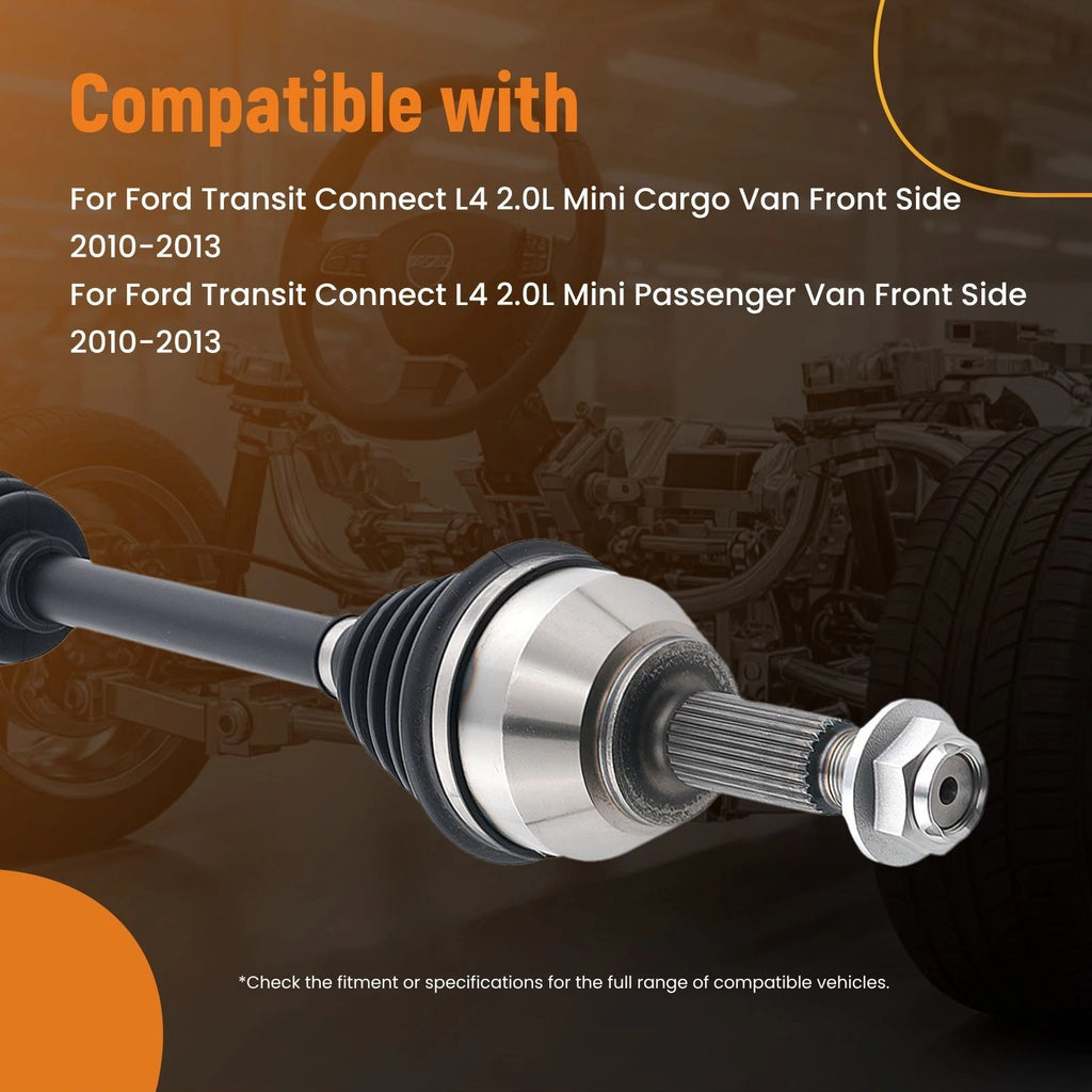 Pair Front CV Axles for Ford Transit Connect (2010–2013) L4 2.0L